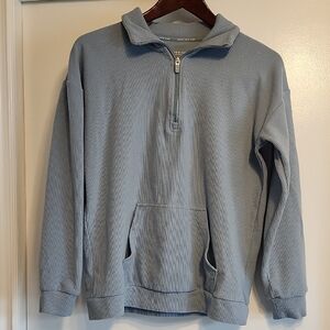Blue Quarter-Zip Pullover